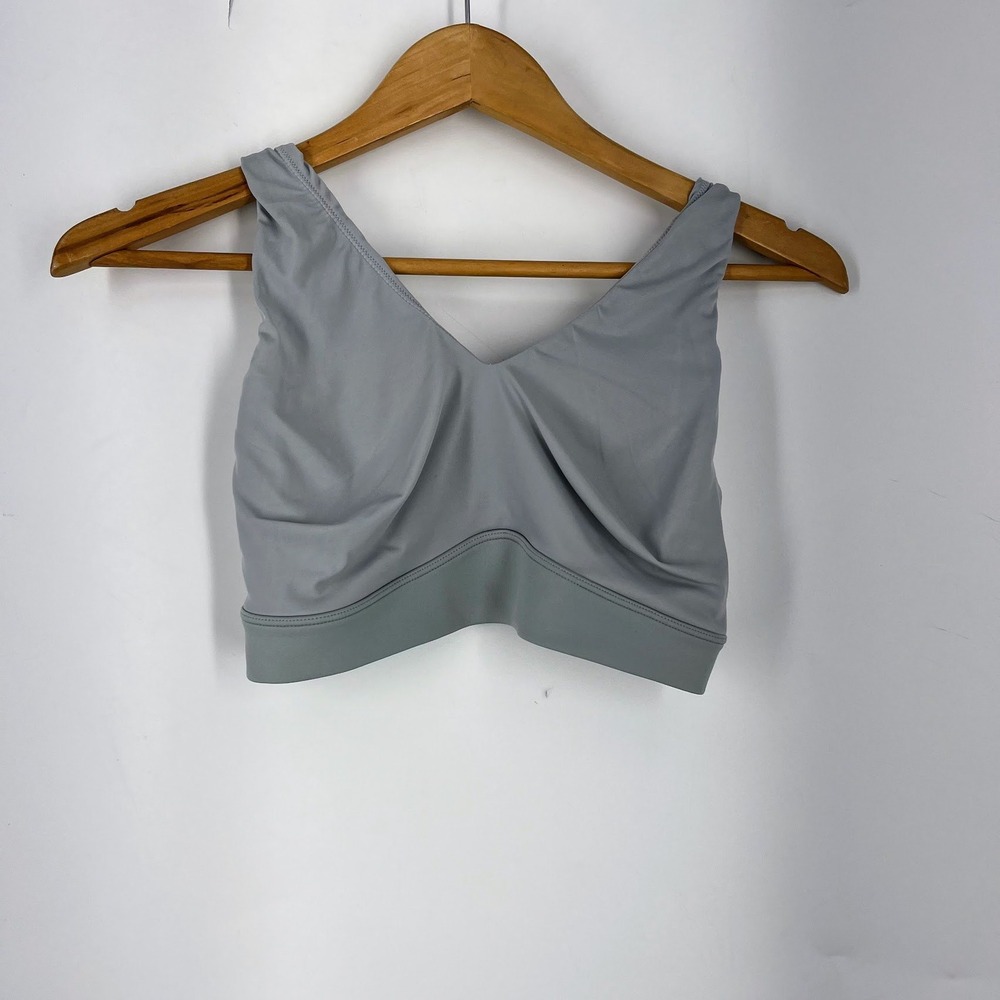 Harper Wilde Womens V-Neck Sports Bra Twist Detail Med Support Athleisure SZ XL